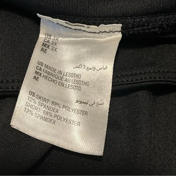 ID Ideology Plus Size Flounce Active Skort 3-Tier Tennis Pickle Ball Black 3x - Picture 4 of 5